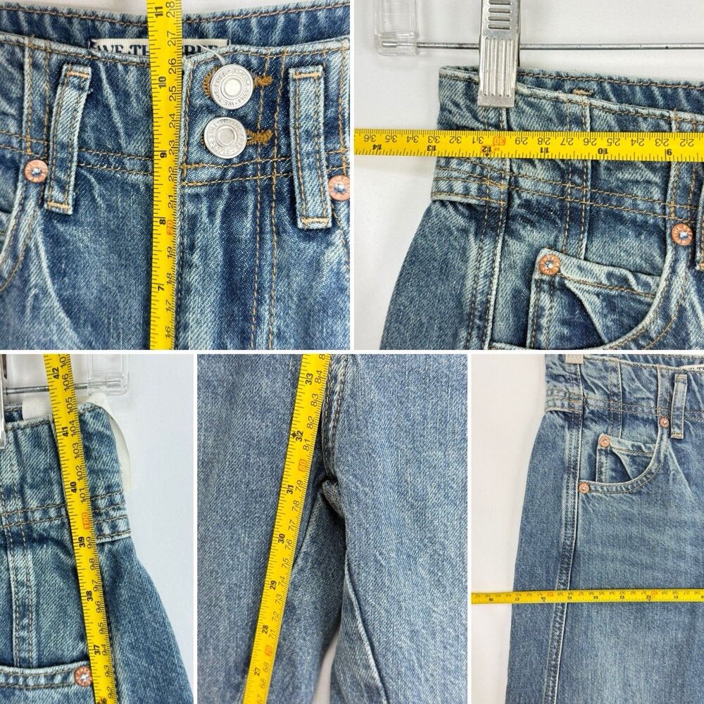 NEW FREE PEOPLE WE THE FREE OPAL ASTER STRAIGHT LEG JEANS Size 24 - Picture 12 of 16